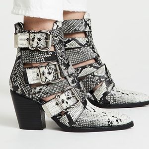 Never Worn Jeffrey Campbell Snakeskin Caceres boots Size 8.5